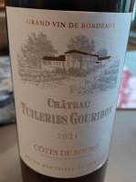 Château Tuileries Gouribon 2021 (Côtes de Bourg - red)