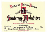 Domaine Prieur-Brunet - 1er Cru Maladière 2009 (Santenay - rouge)