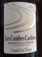 Les Combes Cachées - Cuvée Les 3 Ecus 2015 (Minervois-La Livinière - red)