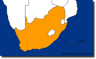 Map for South Africa