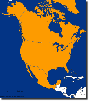 Map for North America