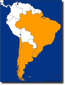 Map for South America