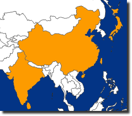 Map for Asia