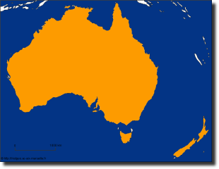 Map for Oceania