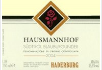 Haderburg - Hausmannhof  Blauburgunder