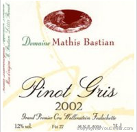 Domaine Mathis Bastian - Grand Premier Cru - Wellenstein Foulschette 