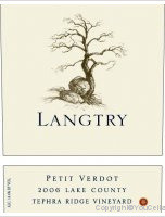 Langtry Petit Verdot Tephra Ridge Vineyard