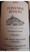 Domaine Besson La Côte Chaude Syrah